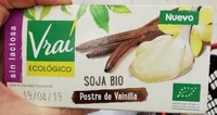 Postre de vainilla soja bio