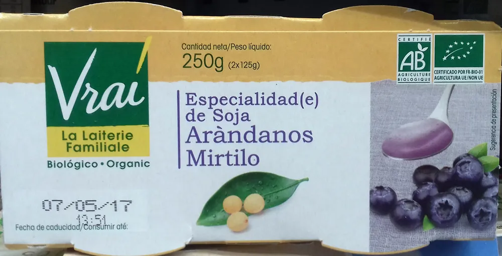 Especialidad de soja Arándanos