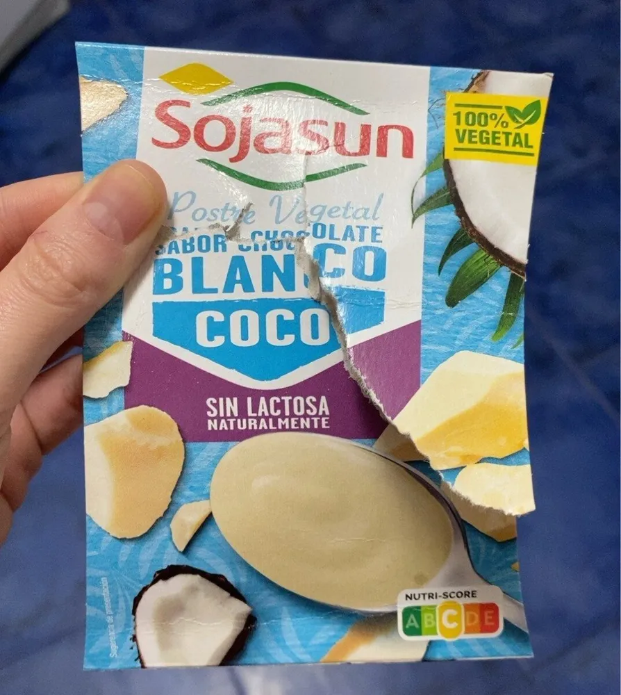 Postre vegetal Sabor Chocolate blanco