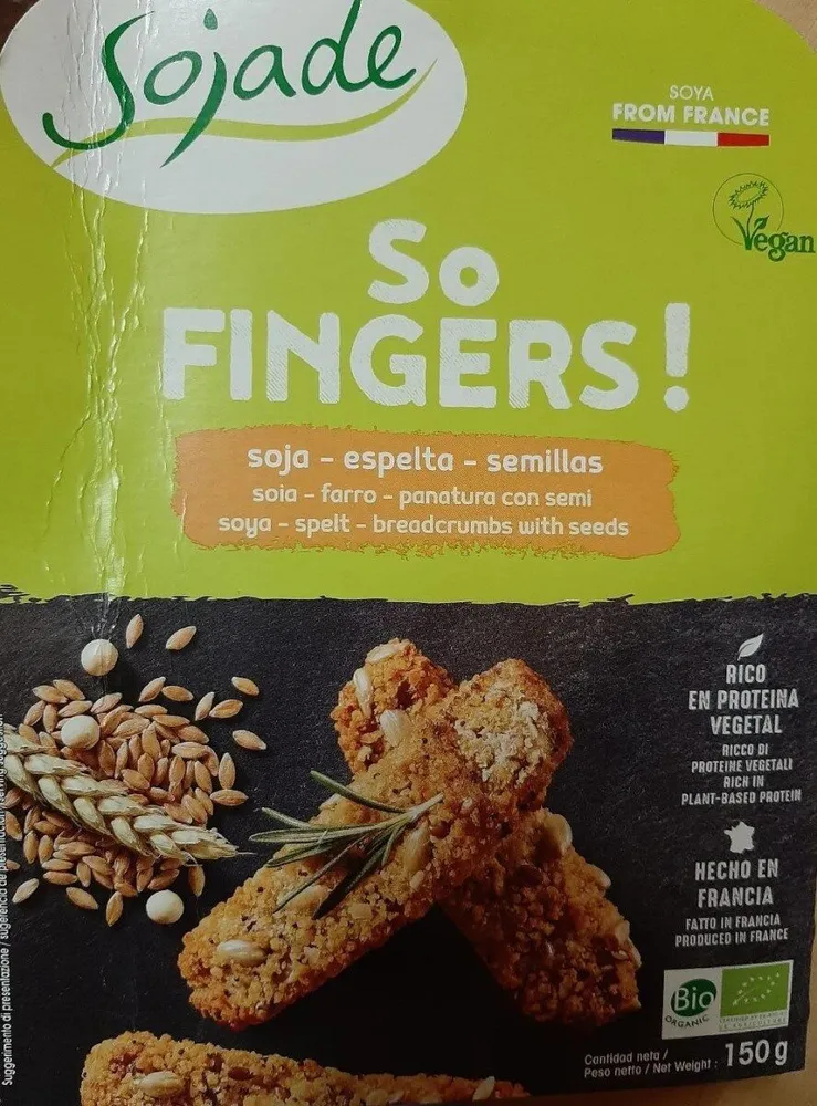 Fingers de soja, espeltas y semillas
