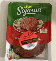 Hamburguesas vegetales de soja de tomate y alhabaca