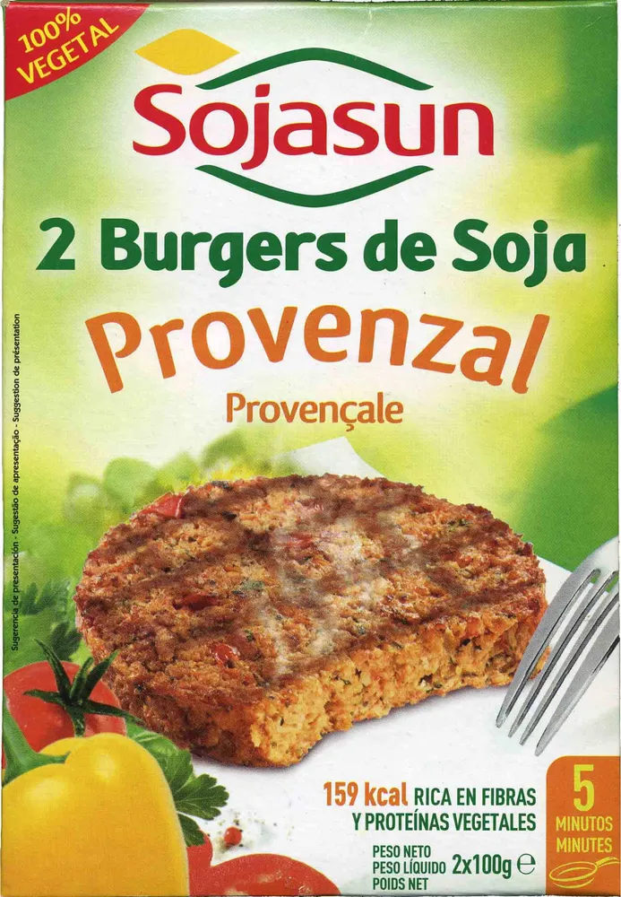 2 burgers de soja provenzal