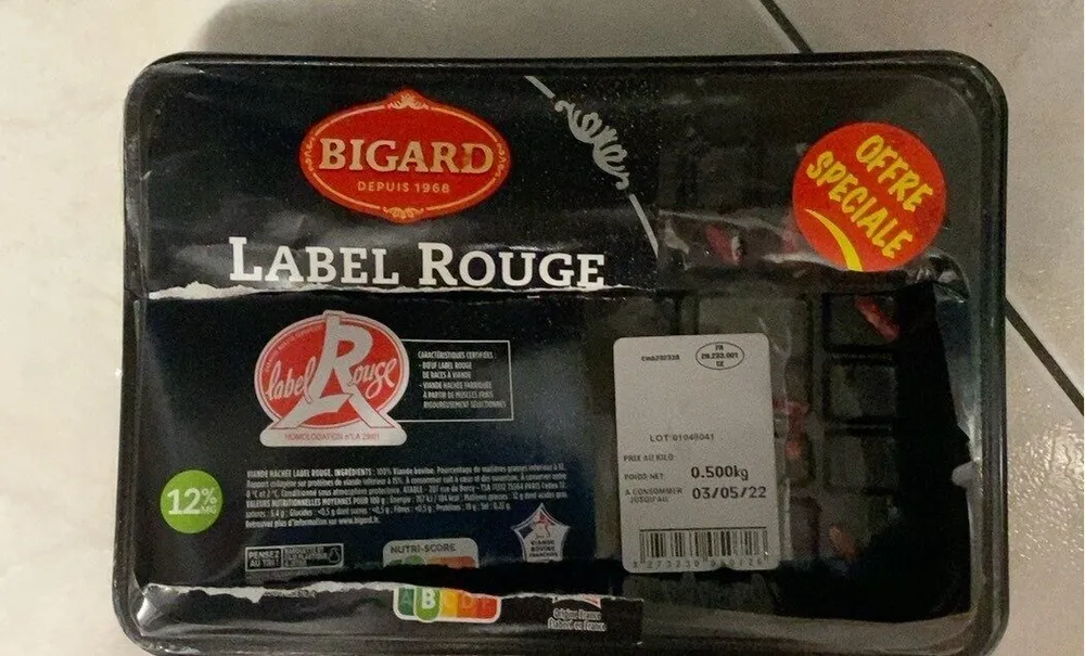 Viande hachée label rouge