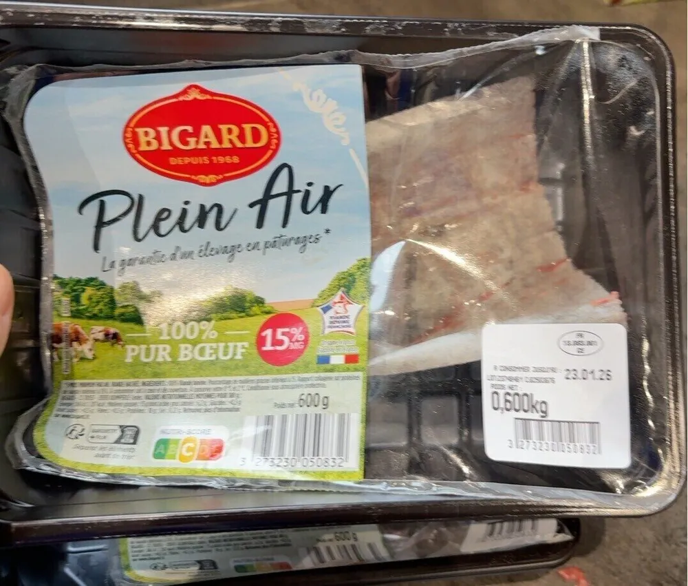 Viande hachée 15%MG