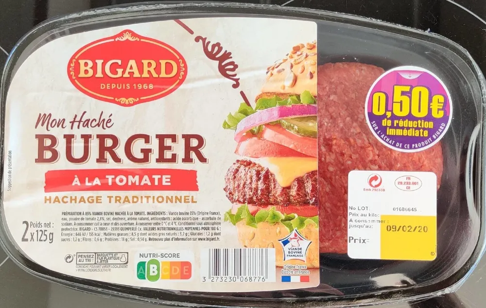 Mon Haché Burger à la tomate