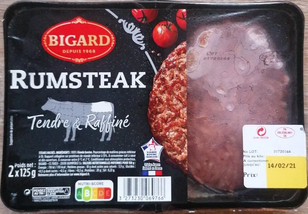 Steaks hachés Rumsteak