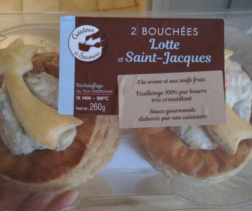 Bouchée Lotte et Saint-Jacques champignon