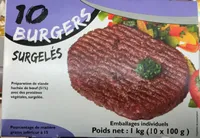 10 burgers surgelés
