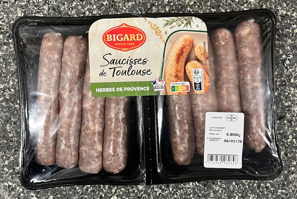 Saucisses de toulouse aux herbes