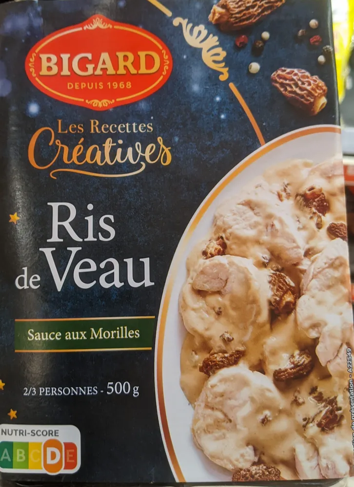 Ris de veau sauce aux morilles