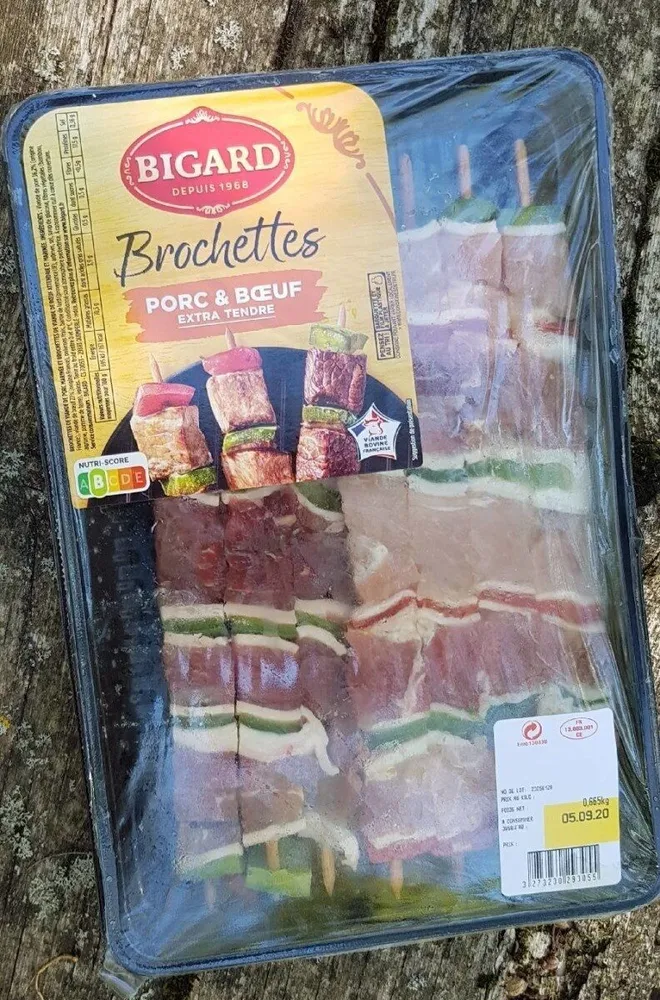 Brochettes boeuf et porc
