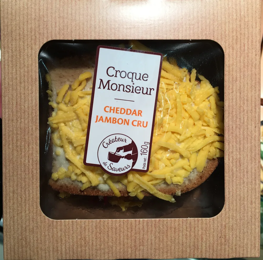 Croque Monsieur Cheddar Jambon cru