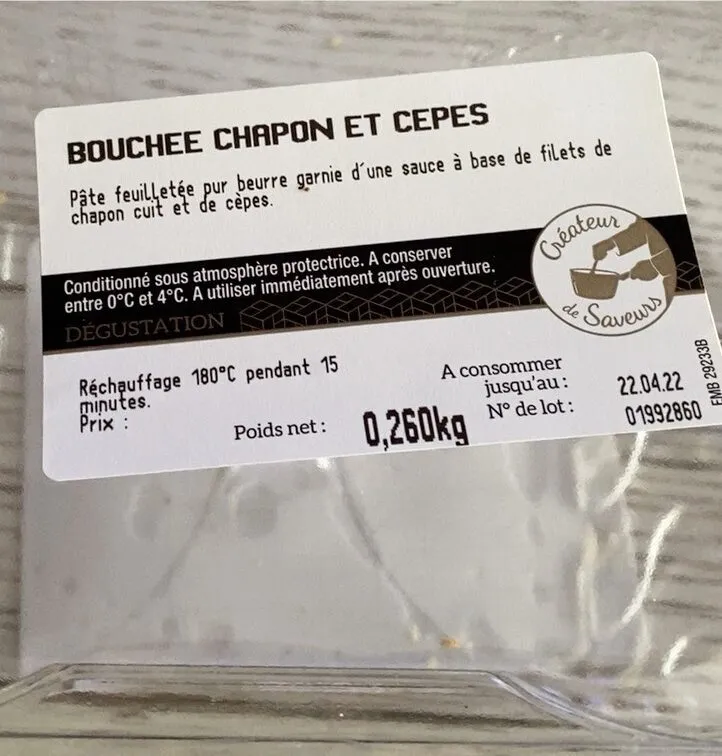 Bouchee chapon et  cepes