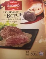 Fondant de boeuf sauce foie gras et truffes Bigard