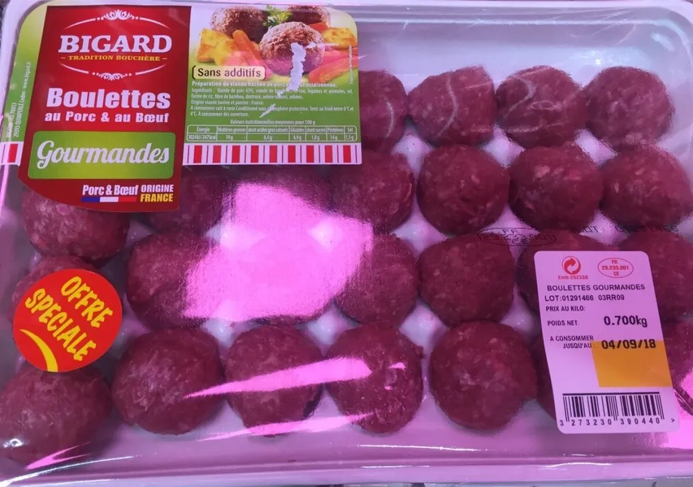 Boulettes au porc & au beouf