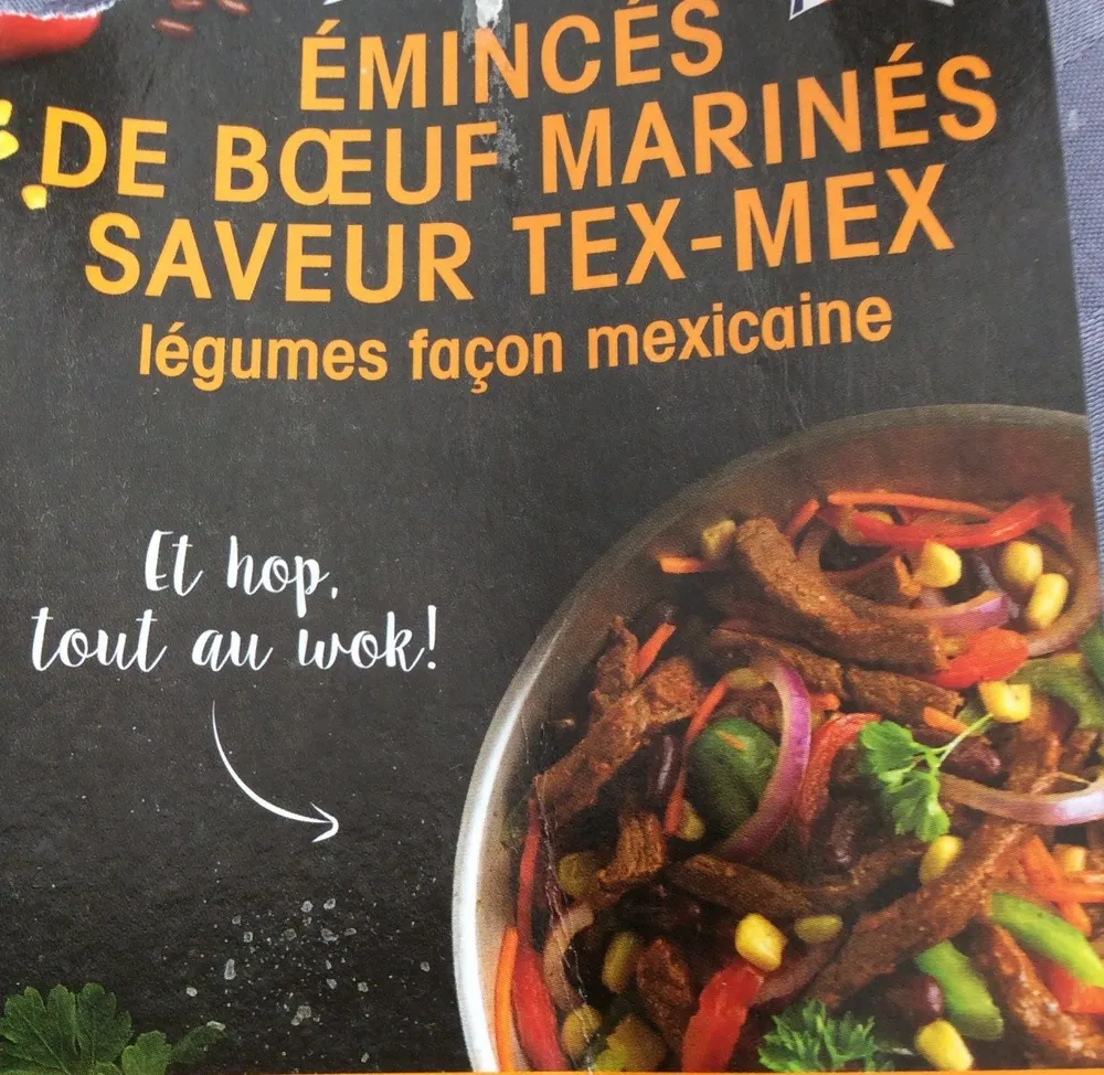 Eminces de boeuf marinessaveur tex-mex
