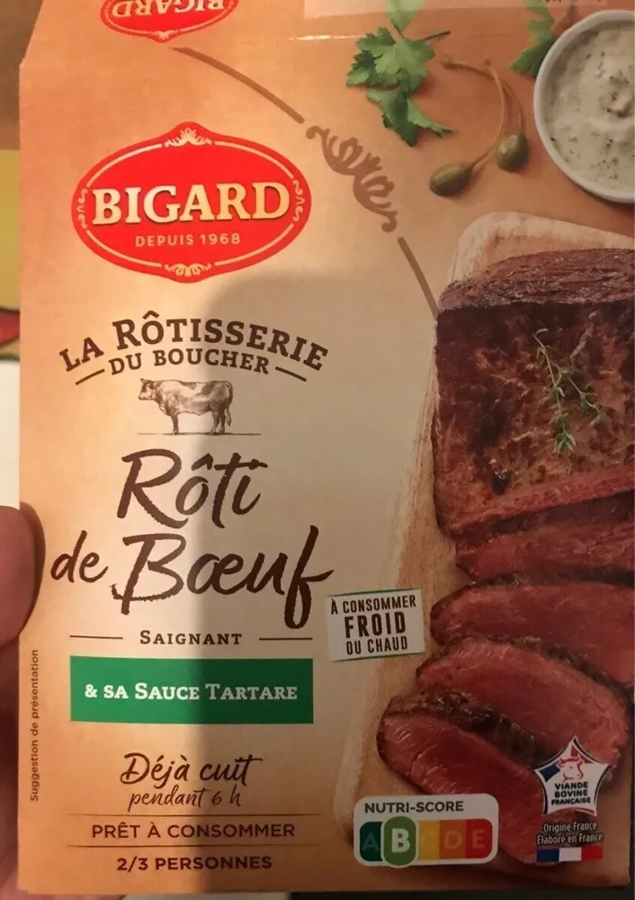 Rôti de boeuf et sa sauce tartare