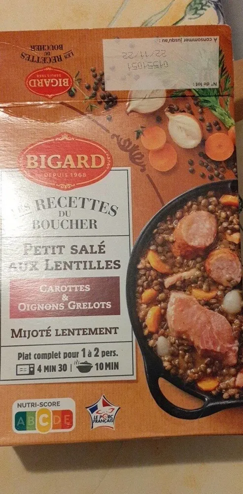 Petit salé aux lentilles