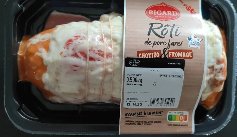 Rôti de porc farci chorizo et fromage