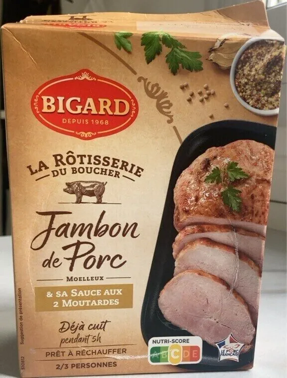 Jambon de Porc Moelleux & sa Sauce aux 2 Moutardes