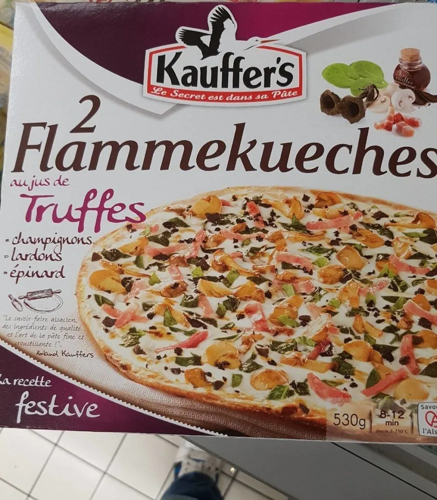 2 flammekueches au jus de truffes