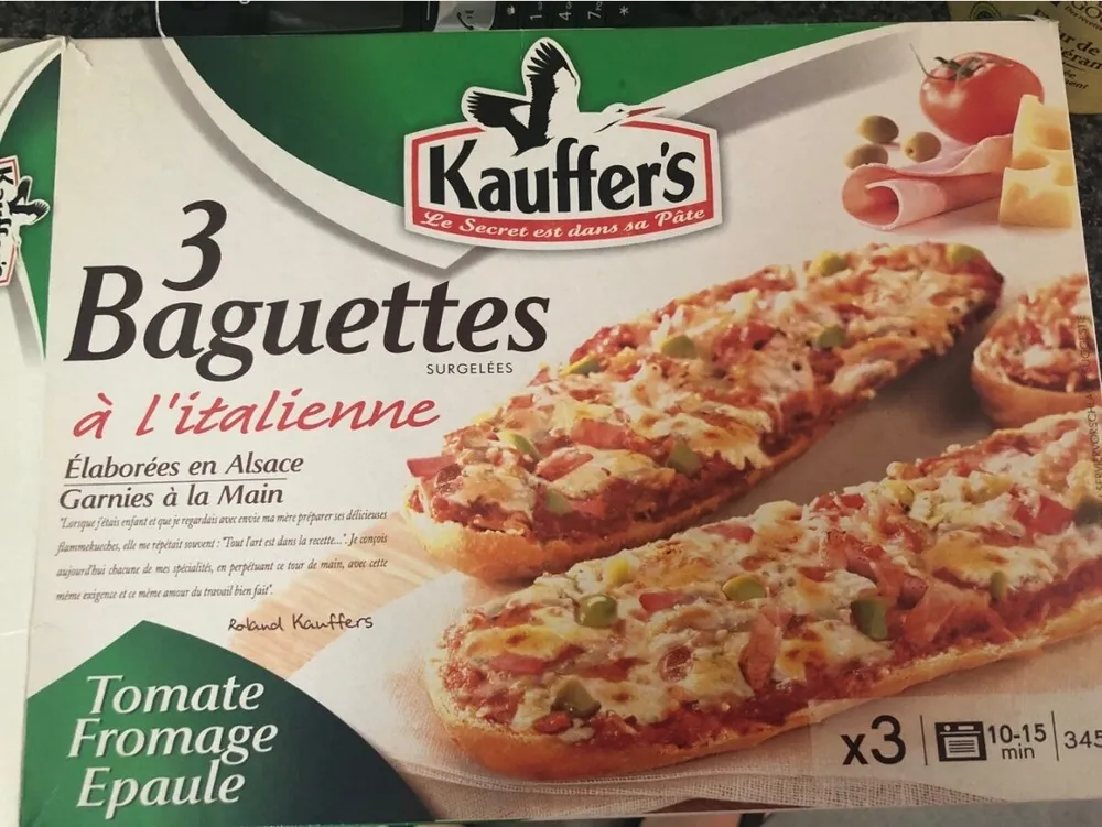 3 baguettes à l'italienne