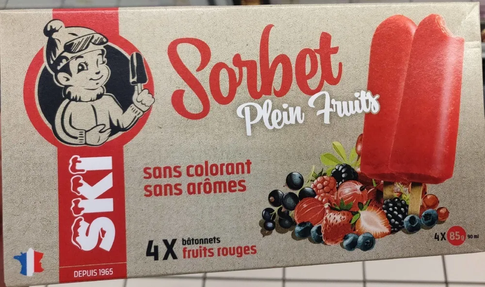Sorbet plein fruits