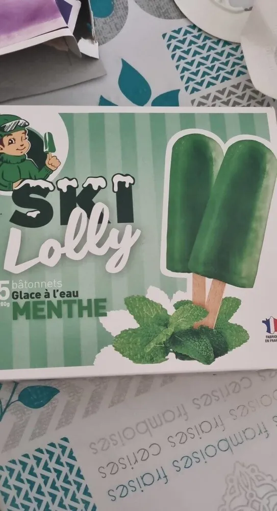 Glace à l'eau  menthe