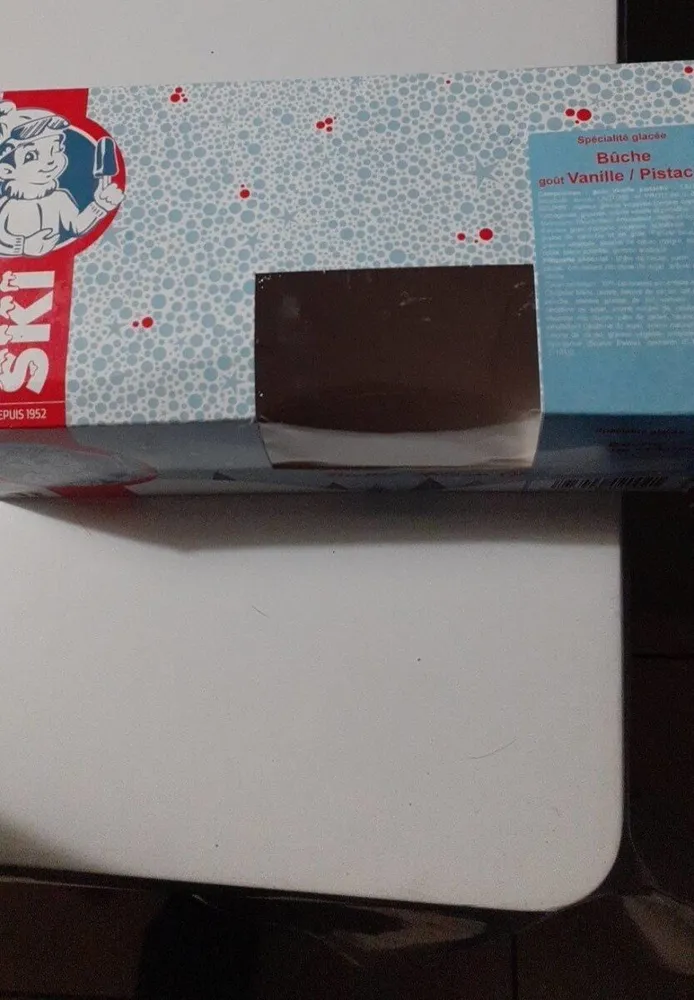 Bûche glace vanille pistache