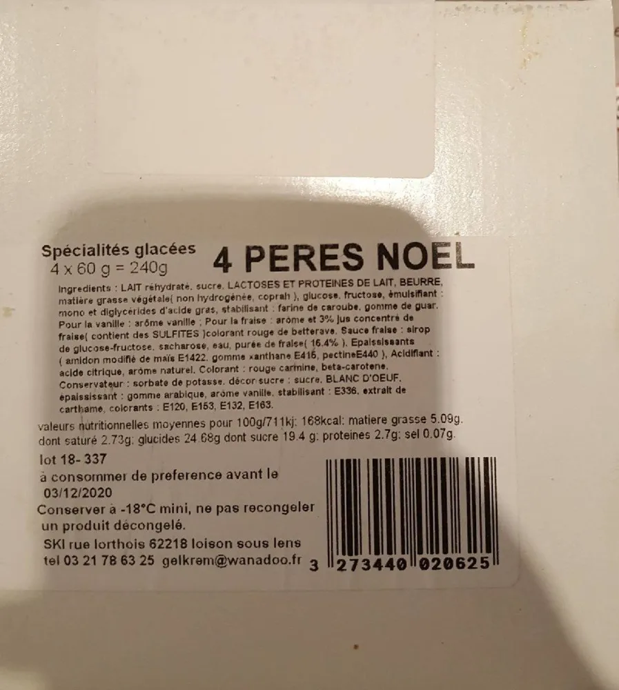 4 pères noël glacés