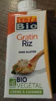 Crème  végétale sans gluten au riz