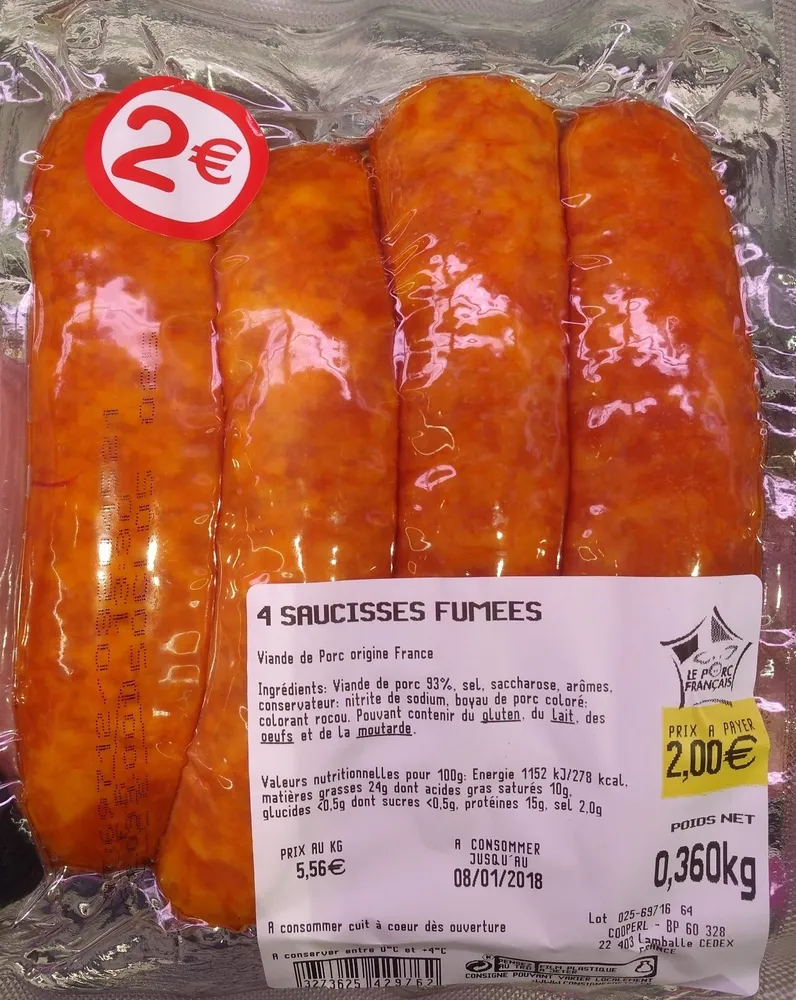 4 Saucisses Fumées