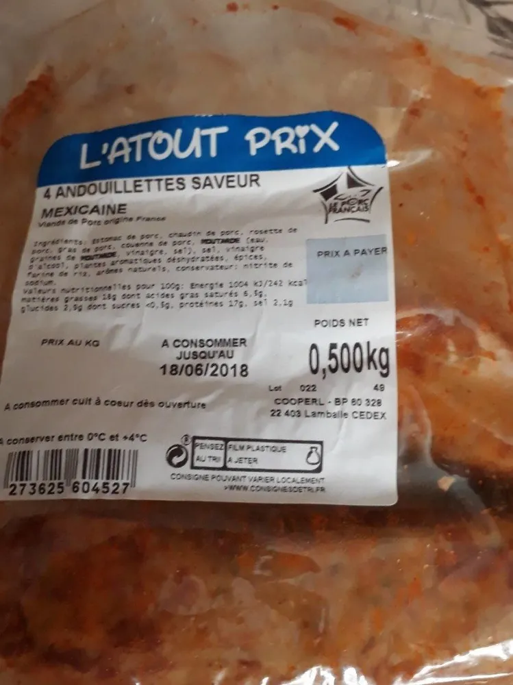 4  andouillettes  saveur  mexicaine
