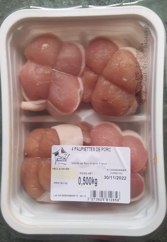 Paupiette de porc x4