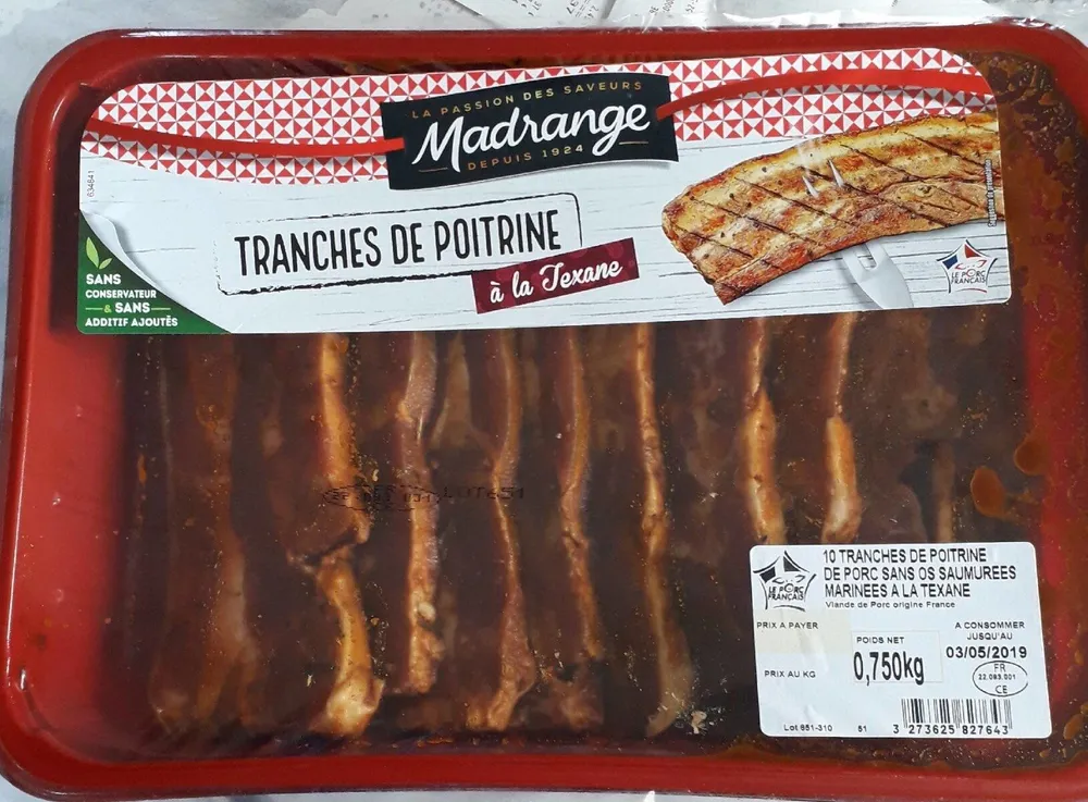 Tranches de poitrine à la texane