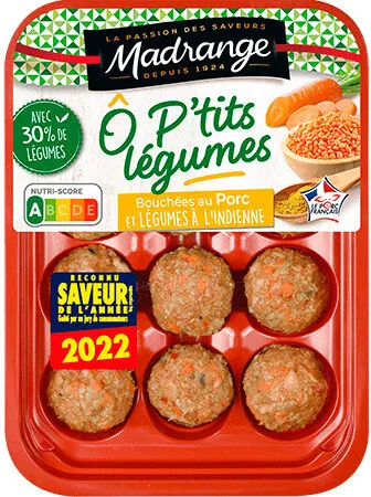 Bouchées au porc et légumes à l'indienne