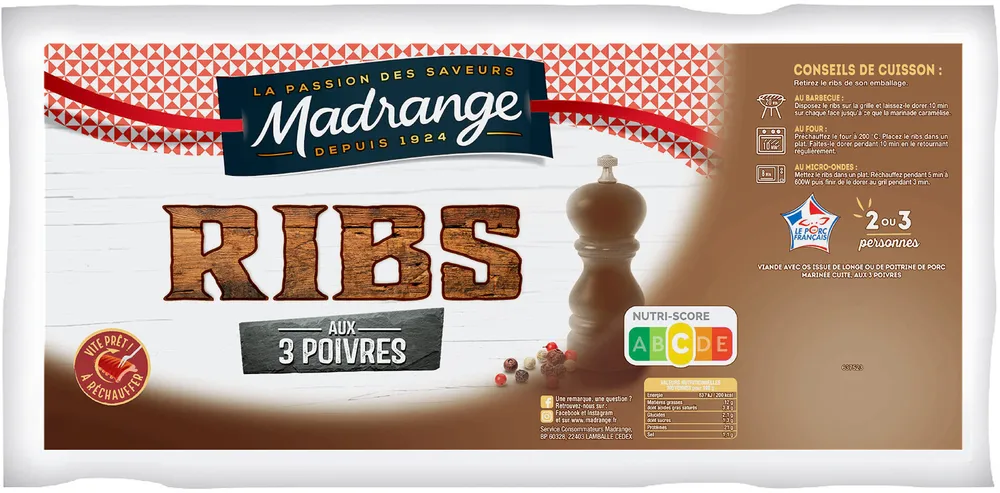 Ribs aux 3 poivres