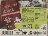 Lardons cuits fumés au bois de hêtre