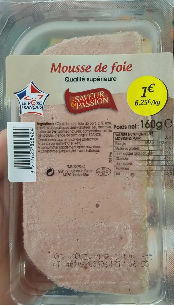 Mousse de foie qualité supérieure
