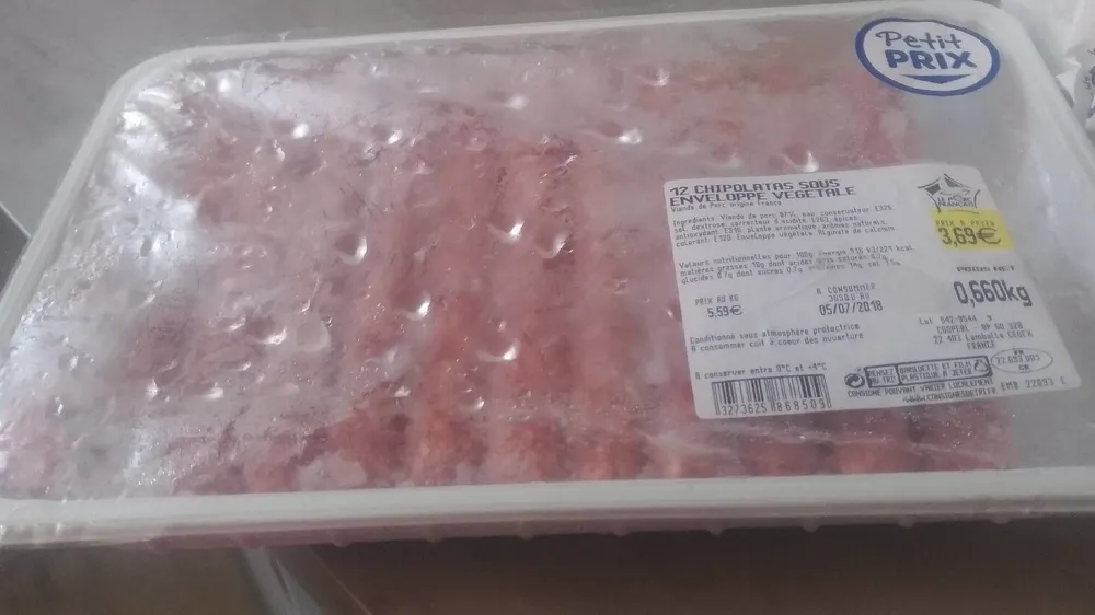Chipolatas sous enveloppe végétale
