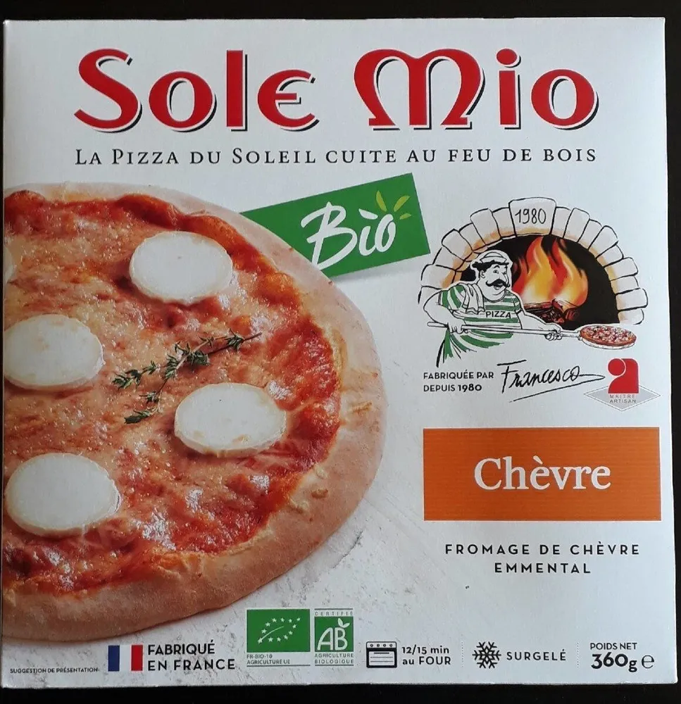 Pizza fromage de chèvre emmental
