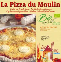 Pizza bio chèvre cuite au feu de bois