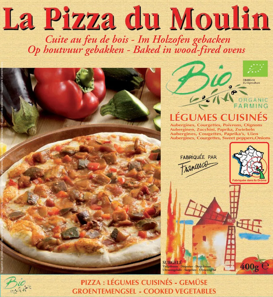Pizzas BIO aux légumes cuisinés La Pizza du Moulin
