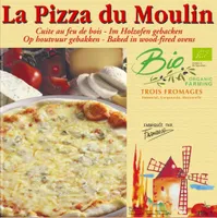 Pizza 3 Fromages BIO cuite au feu de bois