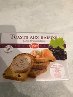 Toasts Aux Raisins, 200 Grammes, Marque Roger