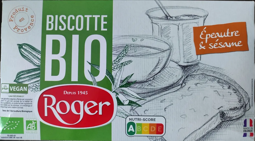 Biscottes bio épeautre et sésame