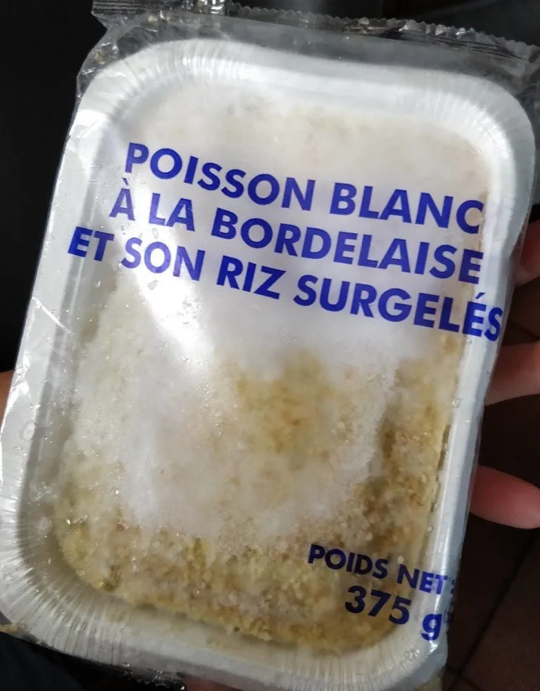 Poisson Blanc à la Bordelaise et son Riz Surgelés