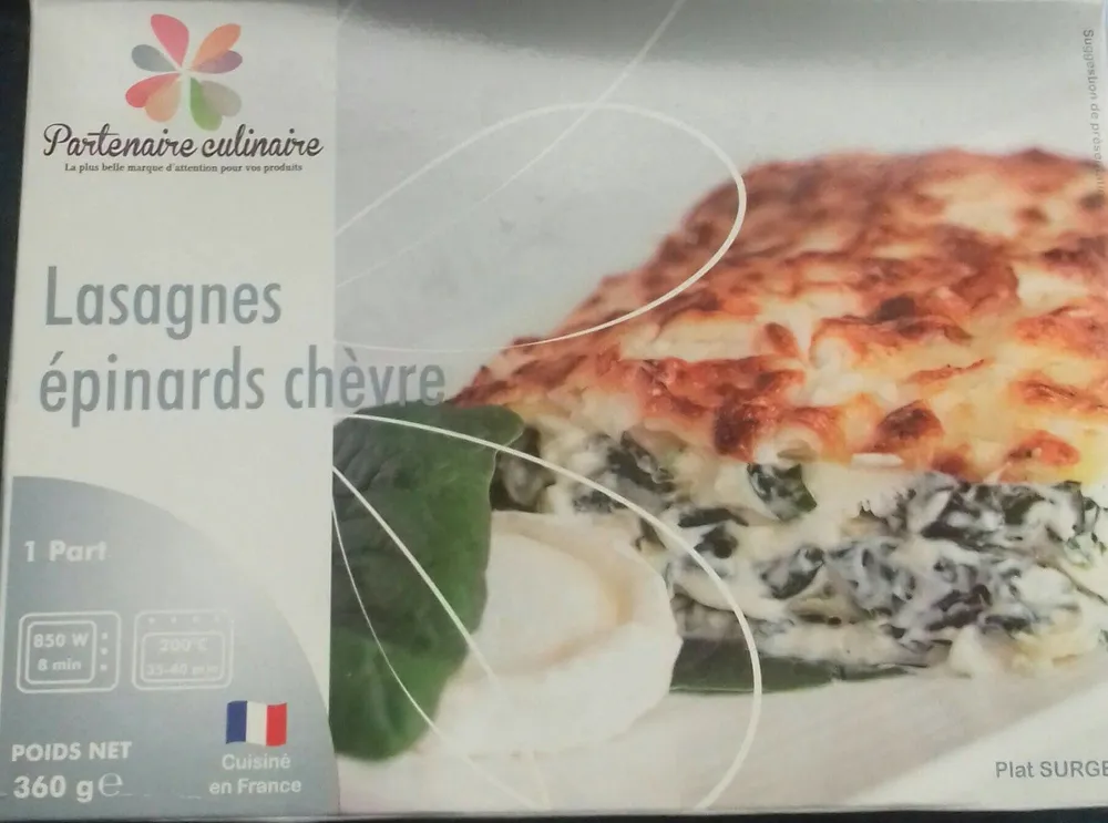 Lasagnes épinards chèvre