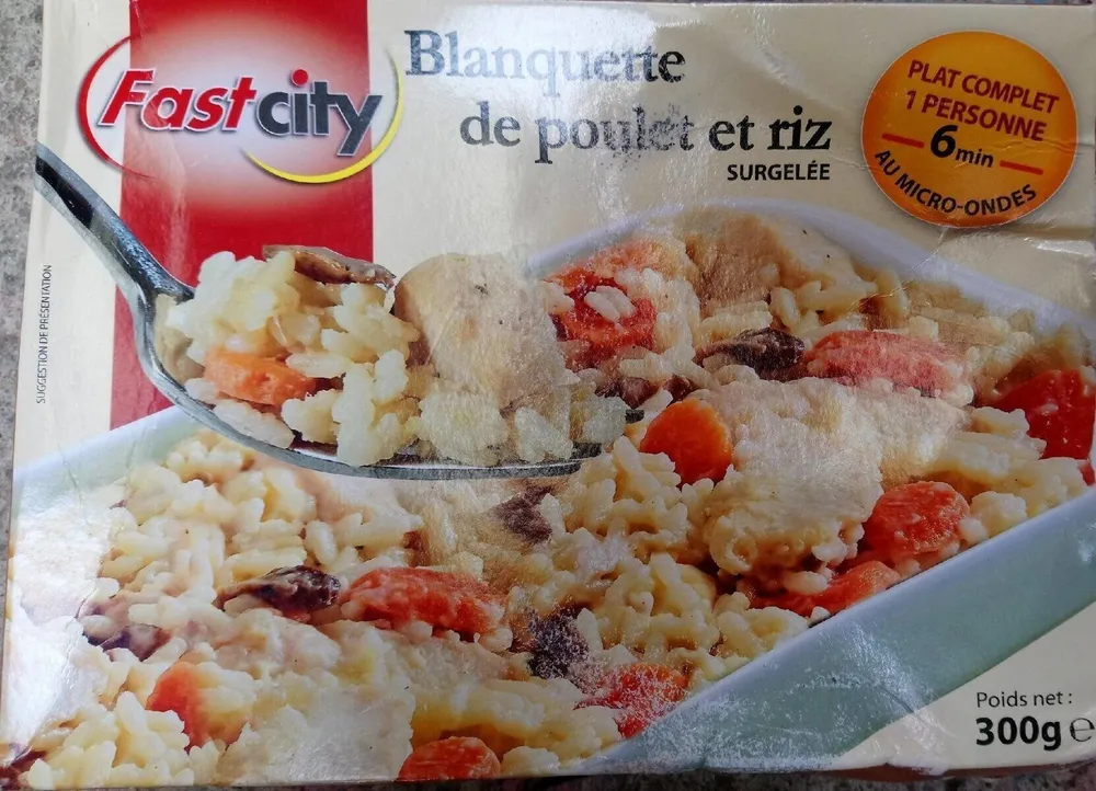 Blanquette de poulet et riz