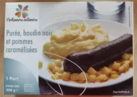Purée, boudin noir et pommes caramélisées